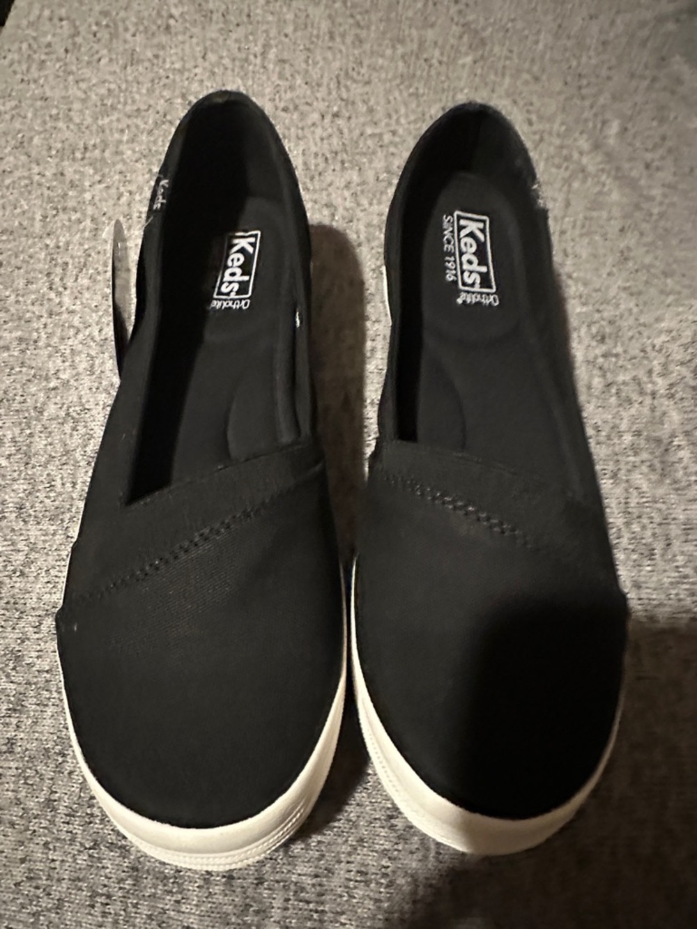 Keds Women’s Black Slip-On Canvas Sneakers